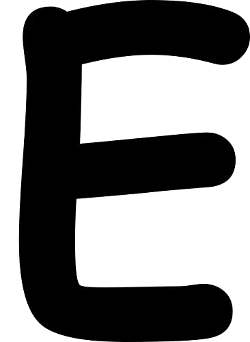 Kleckerliese Alphabet Buchstaben 16cm selbstklebende Aufkleber Wand Fenster Tür Boote Auto Kinderzimmer STICKER E - Höhe 16cm, Farbe Schwarz von Kleckerliese