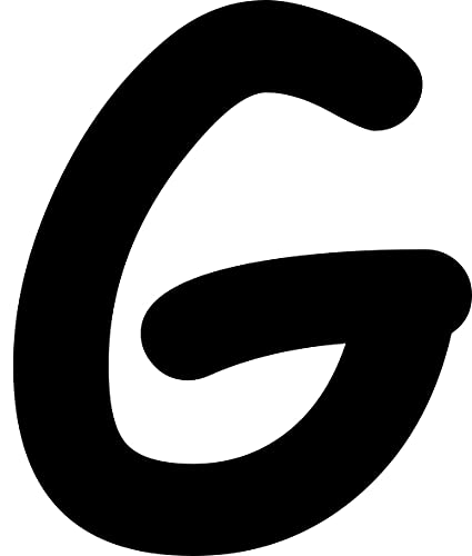 Kleckerliese Alphabet Buchstaben 16cm selbstklebende Aufkleber Wand Fenster Tür Boote Auto Kinderzimmer STICKER G - Höhe 16cm, Farbe Schwarz von Kleckerliese