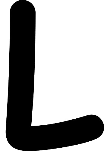 Kleckerliese Alphabet Buchstaben 16cm selbstklebende Aufkleber Wandtattoo Wanddekoration Kinderzimmer STICKER L - Höhe 16cm, Farbe Schwarz von Kleckerliese