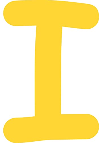Kleckerliese Alphabet Buchstaben 18cm selbstklebende Aufkleber Wand Fenster Tür Boote Auto Kinderzimmer STICKER I - Höhe 18cm, Farbe Gelb Kleckerliese Alphabet Buchstaben 18cm selbstklebende Aufkleber Wand Fenster Tür Boote Auto Kinderzimmer STICKER I - Höhe 18cm, Farbe Gelb von Kleckerliese