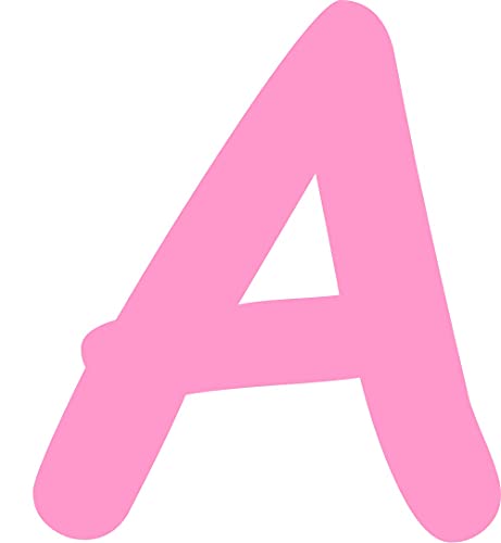 Kleckerliese Alphabet Buchstaben 20cm selbstklebende Aufkleber Wandtattoo Wanddekoration Kinderzimmer STICKER A - Höhe 20cm, Farbe Rosa von Kleckerliese