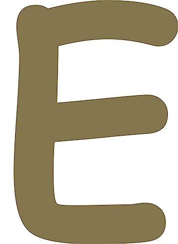 Kleckerliese Alphabet Buchstaben 20cm selbstklebende Aufkleber Wandtattoo Wanddekoration Kinderzimmer STICKER E - Höhe 20cm, Farbe Gold von Kleckerliese