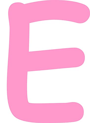Kleckerliese Alphabet Buchstaben 20cm selbstklebende Aufkleber Wandtattoo Wanddekoration Kinderzimmer STICKER E - Höhe 20cm, Farbe Rosa von Kleckerliese