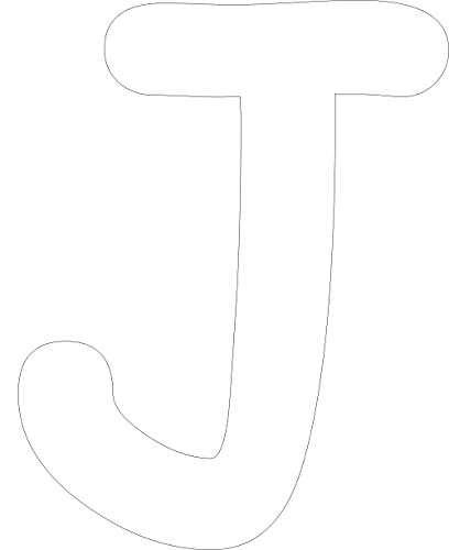 Kleckerliese Alphabet Buchstaben 20cm selbstklebende Aufkleber Wandtattoo Wanddekoration Kinderzimmer STICKER J - Höhe 20cm, Farbe Weiß von Kleckerliese