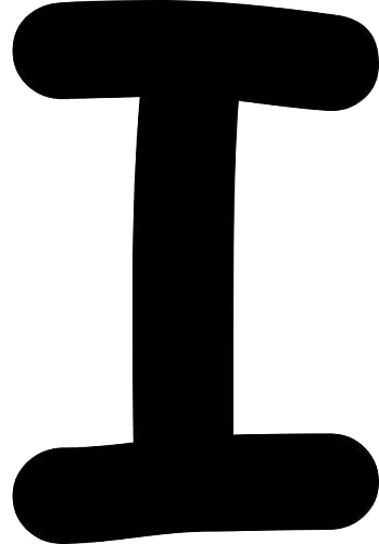 Kleckerliese Alphabet Buchstaben 4cm selbstklebende Aufkleber Wandtattoo Wanddekoration Kinderzimmer STICKER I - Höhe 4cm, Farbe Schwarz von Kleckerliese