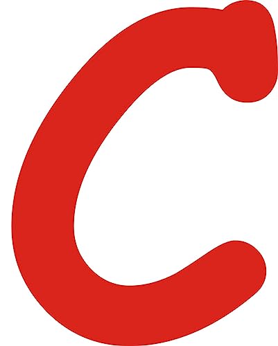 Kleckerliese Alphabet Buchstaben 8cm selbstklebende Aufkleber Wand Fenster Tür Boote Auto Kinderzimmer STICKER C - Höhe 8cm, Farbe Rot von Kleckerliese