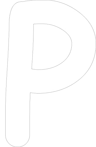 Kleckerliese Alphabet Buchstaben 8cm selbstklebende Aufkleber Wandtattoo Wanddekoration Kinderzimmer STICKER P - Höhe 8cm, Farbe Weiß von Kleckerliese