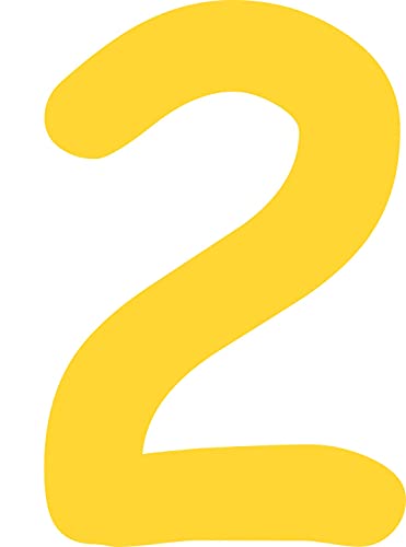 Kleckerliese Alphabet Zahlen Ziffern 14cm selbstklebende Aufkleber Wand Fenster Tür Boote Auto Kinderzimmer STICKER 2 - Höhe 14cm, Farbe Gelb Kleckerliese Alphabet Zahlen Ziffern 14cm selbstklebende Aufkleber Wand Fenster Tür Boote Auto Kinderzimmer STICKER 2 - Höhe 14cm, Farbe Gelb von Kleckerliese