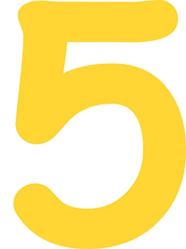 Kleckerliese Alphabet Zahlen Ziffern 16cm selbstklebende Aufkleber Wand Fenster Tür Boote Auto Kinderzimmer STICKER 5 - Höhe 16cm, Farbe Gelb Kleckerliese Alphabet Zahlen Ziffern 16cm selbstklebende Aufkleber Wand Fenster Tür Boote Auto Kinderzimmer STICKER 5 - Höhe 16cm, Farbe Gelb von Kleckerliese