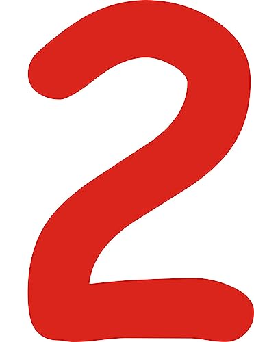 Kleckerliese Alphabet Zahlen Ziffern 4cm selbstklebende Aufkleber Wand Fenster Tür Boote Auto Kinderzimmer STICKER 2 - Höhe 4cm, Farbe Rot Kleckerliese Alphabet Zahlen Ziffern 4cm selbstklebende Aufkleber Wand Fenster Tür Boote Auto Kinderzimmer STICKER 2 - Höhe 4cm, Farbe Rot von Kleckerliese