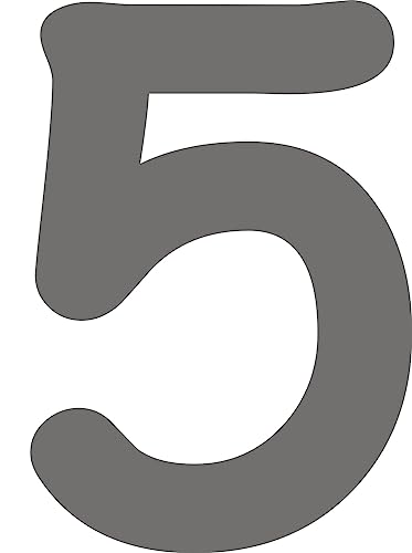 Kleckerliese Alphabet Zahlen Ziffern 6cm selbstklebende Aufkleber Wand Fenster Tür Boote Auto Kinderzimmer STICKER 5 - Höhe 6cm, Farbe Dunkelgrau Kleckerliese Alphabet Zahlen Ziffern 6cm selbstklebende Aufkleber Wand Fenster Tür Boote Auto Kinderzimmer STICKER 5 - Höhe 6cm, Farbe Dunkelgrau von Kleckerliese