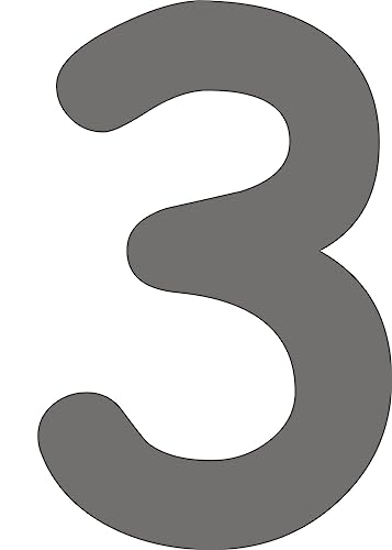Kleckerliese Alphabet Zahlen Ziffern 6cm selbstklebende Aufkleber Wand Fenster Tür Boote Auto Kinderzimmer STICKER 3 - Höhe 6cm, Farbe Dunkelgrau Kleckerliese Alphabet Zahlen Ziffern 6cm selbstklebende Aufkleber Wand Fenster Tür Boote Auto Kinderzimmer STICKER 3 - Höhe 6cm, Farbe Dunkelgrau von Kleckerliese