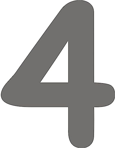Kleckerliese Alphabet Zahlen Ziffern 6cm selbstklebende Aufkleber Wand Fenster Tür Boote Auto Kinderzimmer STICKER 4 - Höhe 6cm, Farbe Dunkelgrau Kleckerliese Alphabet Zahlen Ziffern 6cm selbstklebende Aufkleber Wand Fenster Tür Boote Auto Kinderzimmer STICKER 4 - Höhe 6cm, Farbe Dunkelgrau von Kleckerliese