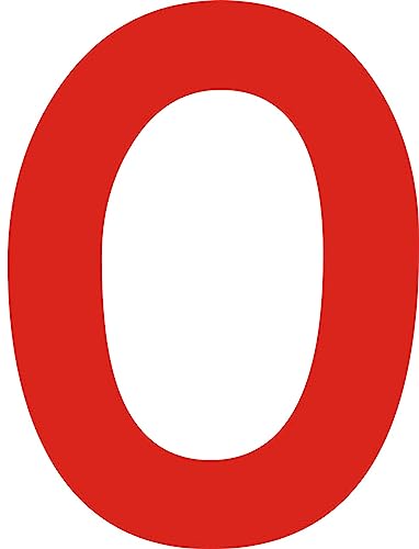 Kleckerliese Alphabet Zahlen Ziffern 8cm selbstklebende Aufkleber Wand Fenster Tür Boote Auto Kinderzimmer STICKER 0 - Höhe 8cm, Farbe Rot Kleckerliese Alphabet Zahlen Ziffern 8cm selbstklebende Aufkleber Wand Fenster Tür Boote Auto Kinderzimmer STICKER 0 - Höhe 8cm, Farbe Rot von Kleckerliese