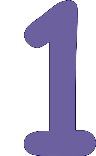 Kleckerliese Alphabet Zahlen Ziffern 8cm selbstklebende Aufkleber Wand Fenster Tür Boote Auto Kinderzimmer STICKER 1 - Höhe 8cm, Farbe Lila Kleckerliese Alphabet Zahlen Ziffern 8cm selbstklebende Aufkleber Wand Fenster Tür Boote Auto Kinderzimmer STICKER 1 - Höhe 8cm, Farbe Lila von Kleckerliese