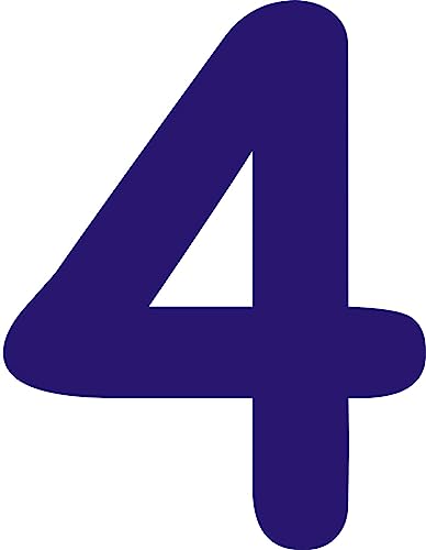 Kleckerliese Alphabet Zahlen Ziffern 8cm selbstklebende Aufkleber Wand Fenster Tür Boote Auto Kinderzimmer STICKER 4 - Höhe 8cm, Farbe Dunkelblau Kleckerliese Alphabet Zahlen Ziffern 8cm selbstklebende Aufkleber Wand Fenster Tür Boote Auto Kinderzimmer STICKER 4 - Höhe 8cm, Farbe Dunkelblau von Kleckerliese