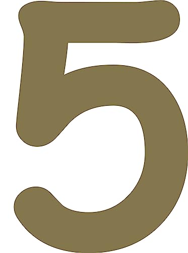 Kleckerliese Alphabet Zahlen Ziffern 8cm selbstklebende Aufkleber Wand Fenster Tür Boote Auto Kinderzimmer STICKER 5 - Höhe 8cm, Farbe Gold Kleckerliese Alphabet Zahlen Ziffern 8cm selbstklebende Aufkleber Wand Fenster Tür Boote Auto Kinderzimmer STICKER 5 - Höhe 8cm, Farbe Gold von Kleckerliese
