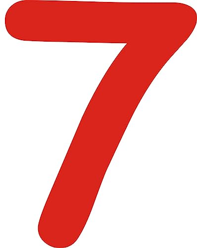 Kleckerliese Alphabet Zahlen Ziffern 8cm selbstklebende Aufkleber Wand Fenster Tür Boote Auto Kinderzimmer STICKER 7 - Höhe 8cm, Farbe Rot Kleckerliese Alphabet Zahlen Ziffern 8cm selbstklebende Aufkleber Wand Fenster Tür Boote Auto Kinderzimmer STICKER 7 - Höhe 8cm, Farbe Rot von Kleckerliese