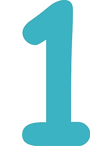 Kleckerliese Alphabet Zahlen Ziffern 8cm selbstklebende Aufkleber Wand Fenster Tür Boote Auto Kinderzimmer STICKER 1 - Höhe 8cm, Farbe Türkis Kleckerliese Alphabet Zahlen Ziffern 8cm selbstklebende Aufkleber Wand Fenster Tür Boote Auto Kinderzimmer STICKER 1 - Höhe 8cm, Farbe Türkis von Kleckerliese