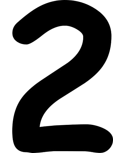 Kleckerliese Alphabet Zahlen Ziffern 8cm selbstklebende Aufkleber Wandtattoo Wanddekoration Kinderzimmer STICKER 2 - Höhe 8cm, Farbe Schwarz von Kleckerliese