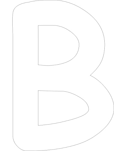 Kleckerliese Alphabet Buchstaben 10cm selbstklebende Aufkleber Wandtattoo Wanddekoration Kinderzimmer STICKER B - Höhe 10cm, Farbe Weiß von Kleckerliese