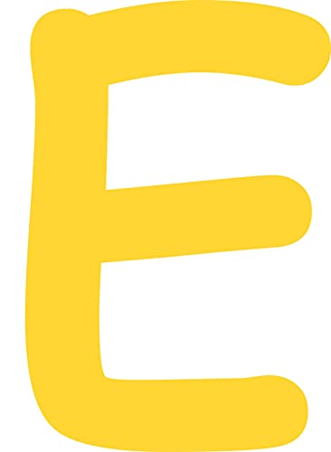 Kleckerliese Alphabet Buchstaben 4cm selbstklebende Aufkleber Wandtattoo Wanddekoration Kinderzimmer STICKER E - Höhe 4cm, Farbe Gelb von Kleckerliese
