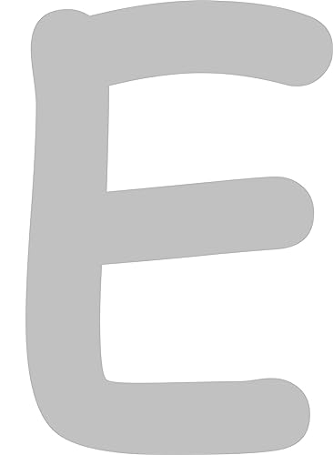 Kleckerliese Alphabet Buchstaben 8cm selbstklebende Aufkleber Wandtattoo Wanddekoration Kinderzimmer STICKER E - Höhe 8cm, Farbe Grau von Kleckerliese