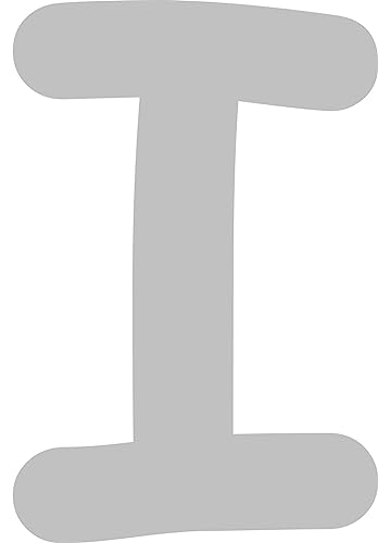 Kleckerliese Alphabet Buchstaben 10cm selbstklebende Aufkleber Wandtattoo Wanddekoration Kinderzimmer STICKER I - Höhe 10cm, Farbe Grau von Kleckerliese