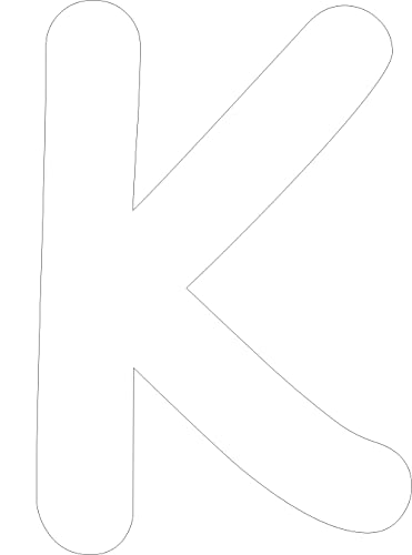 Kleckerliese Alphabet Buchstaben 8cm selbstklebende Aufkleber Wandtattoo Wanddekoration Kinderzimmer STICKER K - Höhe 8cm, Farbe Weiß von Kleckerliese