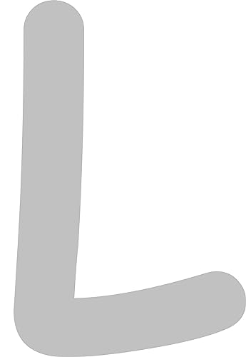 Kleckerliese Alphabet Buchstaben 10cm selbstklebende Aufkleber Wandtattoo Wanddekoration Kinderzimmer STICKER L - Höhe 10cm, Farbe Grau von Kleckerliese