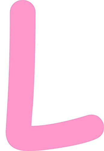 Kleckerliese Alphabet Buchstaben 10cm selbstklebende Aufkleber Wandtattoo Wanddekoration Kinderzimmer STICKER L - Höhe 10cm, Farbe Rosa von Kleckerliese