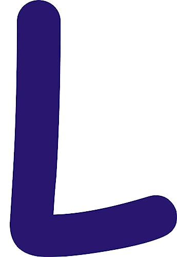 Kleckerliese Alphabet Buchstaben 8cm selbstklebende Aufkleber Wandtattoo Wanddekoration Kinderzimmer STICKER L - Höhe 8cm, Farbe Dunkelblau von Kleckerliese