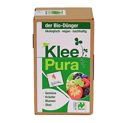 KleePura Bio Universaldünger. NATURLAND zertifiziert. Bio-Dünger für Gemüse, Kräuter, Blumen & Obst. Veganer Pflanzendünger aus Bio-Klee & Luzerne. 12 x 0,75 kg von KleePura