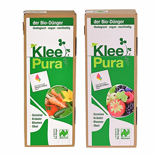 KleePura Bio Universaldünger. NATURLAND zertifiziert. Bio-Dünger für Gemüse, Kräuter, Blumen & Obst. Veganer Pflanzendünger aus Bio-Klee & Luzerne. 2 x 1,75 kg KleePura Bio Universaldünger. NATURLAND zertifiziert. Bio-Dünger für Gemüse, Kräuter, Blumen & Obst. Veganer Pflanzendünger aus Bio-Klee & Luzerne. 2 x 1,75 kg von KleePura