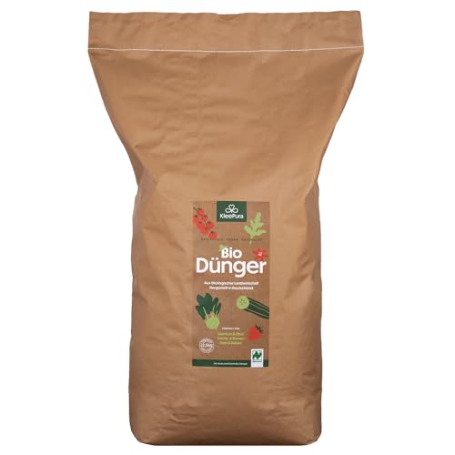 KleePura Bio Universaldünger. NATURLAND zertifiziert. Bio-Dünger für Gemüse, Kräuter, Blumen & Obst. Veganer Pflanzendünger aus Bio-Klee & Luzerne. 22,5 kg von KleePura