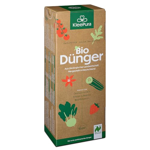 KleePura Bio Universaldünger. NATURLAND zertifiziert. Bio-Dünger für Gemüse, Kräuter, Blumen & Obst. Veganer Pflanzendünger aus Bio-Klee & Luzerne.1,75 kg von KleePura