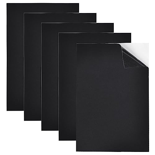 Kleemeiero 5 Stück Selbstklebende Schaumstoffplatte Schwarz Schaumstoff Platten 300 * 200 * 3mm Zellkautschuk Selbstklebend Moosgummi Polster rutschfeste Schaumstoffmatte mit Kleberücken für Möbel von Kleemeiero