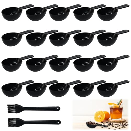 Kleemeiero 20 Stück Messlöffel 7 gramm Plastik Dosierlöffel Waschpulver Messlöffel Set Wiederverwendbar Dosier löffel Kaffeelöffel Portionierer Measuring spoons Portionierlöffel für Kaffee Milchpulver von Kleemeiero