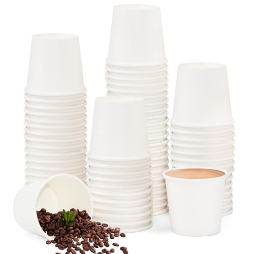 Kleemeiero 200 Pcs Pappbecher 30ml Kleine Schälchen für Dips Mini Portionsbecher Espresso Pappbecher Kaffeebecher Partybecher Heiße Kalte Getränke-Trinkbecher Papierbecher für Kaffee Wasser Getränke von Kleemeiero