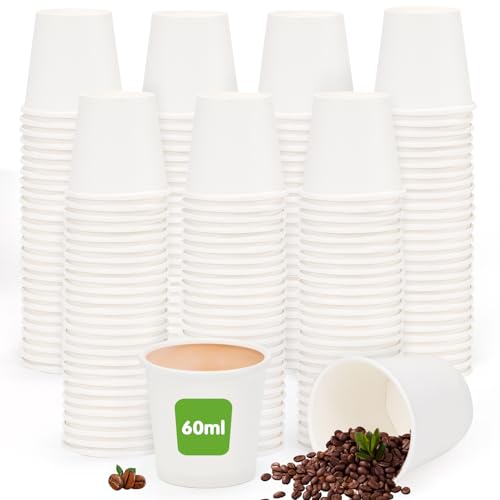 Kleemeiero 200 Stück Espresso Pappbecher 60ml Portionsbecher Kaffeebecher Heiße und Kalte Getränke-Trinkbecher Partybeche Papierbecher kleine Espressobecher Pappe für Kaffee Wasser Getränke Kleemeiero 200 Stück Espresso Pappbecher 60ml Portionsbecher Kaffeebecher Heiße und Kalte Getränke-Trinkbecher Partybeche Papierbecher kleine Espressobecher Pappe für Kaffee Wasser Getränke von Kleemeiero