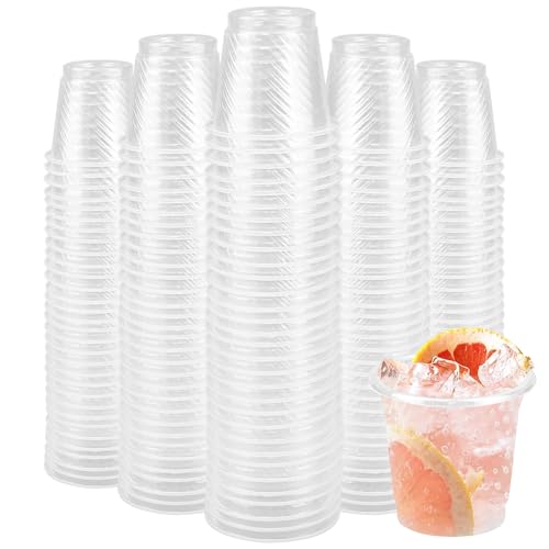 Kleemeiero 200 Stück Schnapsgläser Plastik 60ml/6cl Shotgläser Wiederverwendbarer Plastikbecher Trinkbecher Transparent Shot Becher Partybecher Schnapsbecher für Geburtstage Verkostung Partys von Kleemeiero