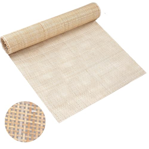 Kleemeiero Rattan-Gurtband 45 x 152cm Cane Webbing Roll Natürliche Geweberolle Gewebtes Offenes Geflecht Möbel Wiener Geflecht Gewebtes Blech für Stühle Schränke von Kleemeiero