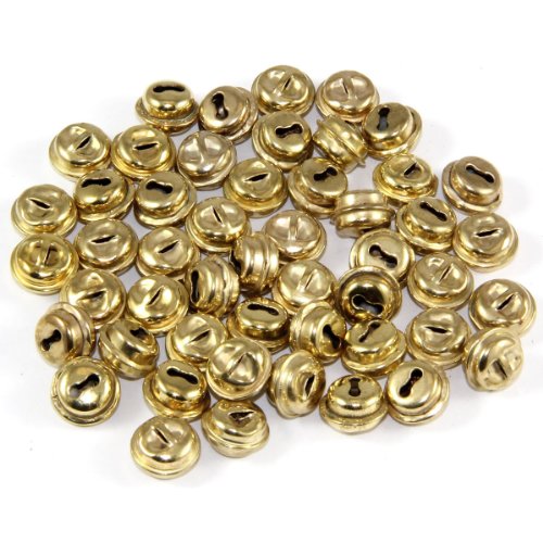 Kleenes Traumhandel - 100x Premium Knopfschellen 10 mm - Gold/Messing Finish für Basteln & Deko. von Kleenes Traumhandel