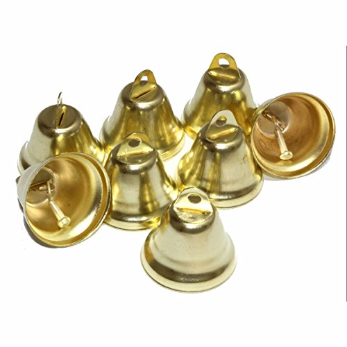 Kleenes Traumhandel 50 Deko-Mini Glocken - 30x20 mm - Goldfarbend Weihnachtsglocken von Kleenes Traumhandel