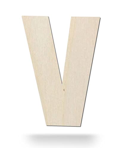 Kleenes Traumhandel Holzbuchstaben - Buchstabe aus Holz - Buchstaben für Türbeschriftung - Alphabet aus Holz für Kinderzimmer, Wohnzimmer u.v.m. - (30 cm, Großes V) von Kleenes Traumhandel