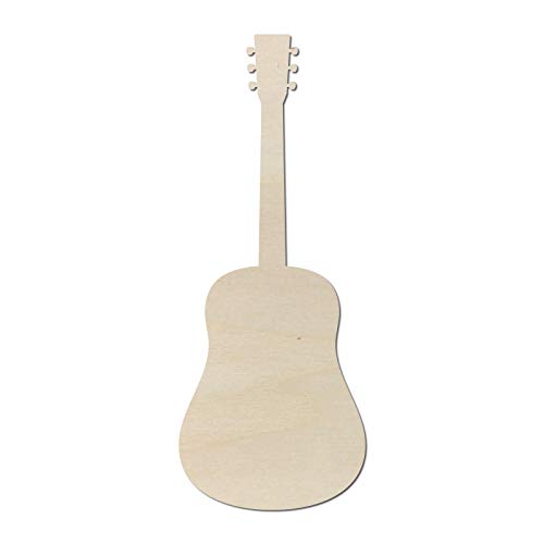 Kleenes Traumhandel Gitarre aus Holz zum selberbemalen als Wand- oder Türdeko (30 cm lang, Gitarre Natur Typ1) von Kleenes Traumhandel