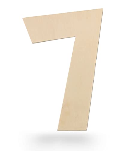 Kleenes Traumhandel Holzzahlen - Zahlen aus Holz - Holz-Zahlen für Geburtstag, Hochzeit, Jahrestag - Holzzahlen zum selbst gestalten - (20 cm, 7) von Kleenes Traumhandel