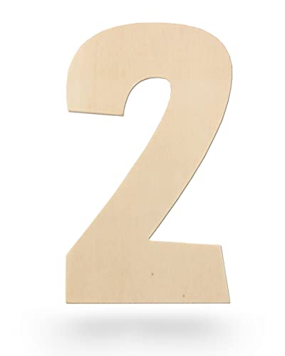 Kleenes Traumhandel Holzzahlen - Zahlen aus Holz - Holz-Zahlen für Geburtstag, Hochzeit, Jahrestag - Holzzahlen zum selbst gestalten - (30 cm, 2) von Kleenes Traumhandel