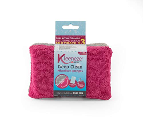 Kleeneze® KL070890EU Doppelseitiger Mikrofaser-Reinigungsspül, Bad, Schüssel, Spucker, Kochspülung, Pads Für Schleifpartikel, Super Absorbierende Mikrofaser Wiederverwendbar Schwamm von Kleeneze