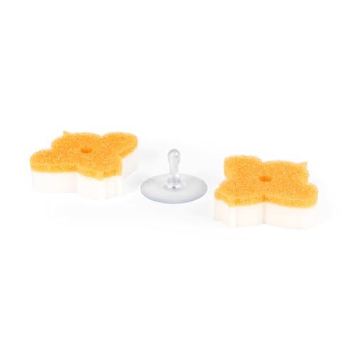 Kleeneze KL072832EU7 Busy Bee 2 Pack doppelseitige Schwämme, Entfernen Sie hartnäckige Flecken und auf Fett verbrannt, Doppelschichtige Kratzfreie, Abrasive Oberfläche & Supersaugfähig Weich Schwamm von Kleeneze